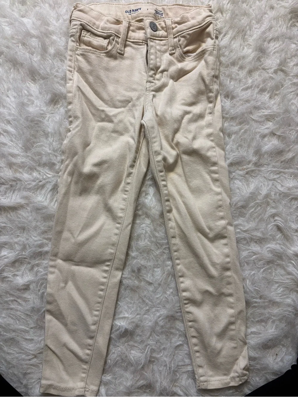 Old Navy Cream Skinny Jeans for girls